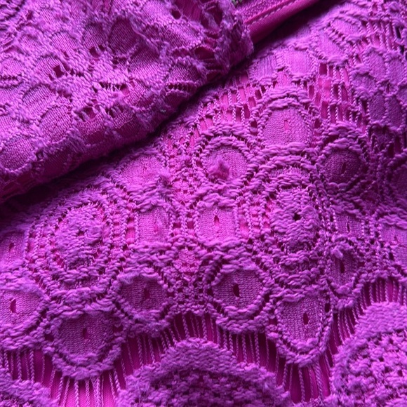 Laundry by Shelli Segal Elegant Purple  Pink Lace Midi Dress size 2 - Picture 9 of 9